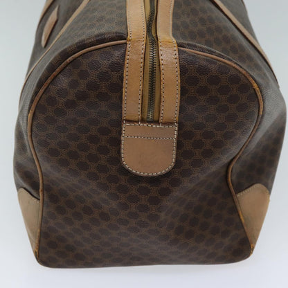 Luxury CELINE Macadam Canvas Boston Bag PVC Brown ki4391