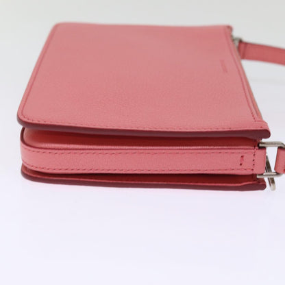 Burberry Auth Leather Pink Shoulder Bag