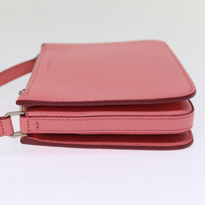 Burberry Auth Leather Pink Shoulder Bag