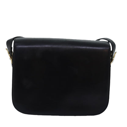 Luxury CELINE Horse Carriage Shoulder Bag Leather Black ki4569