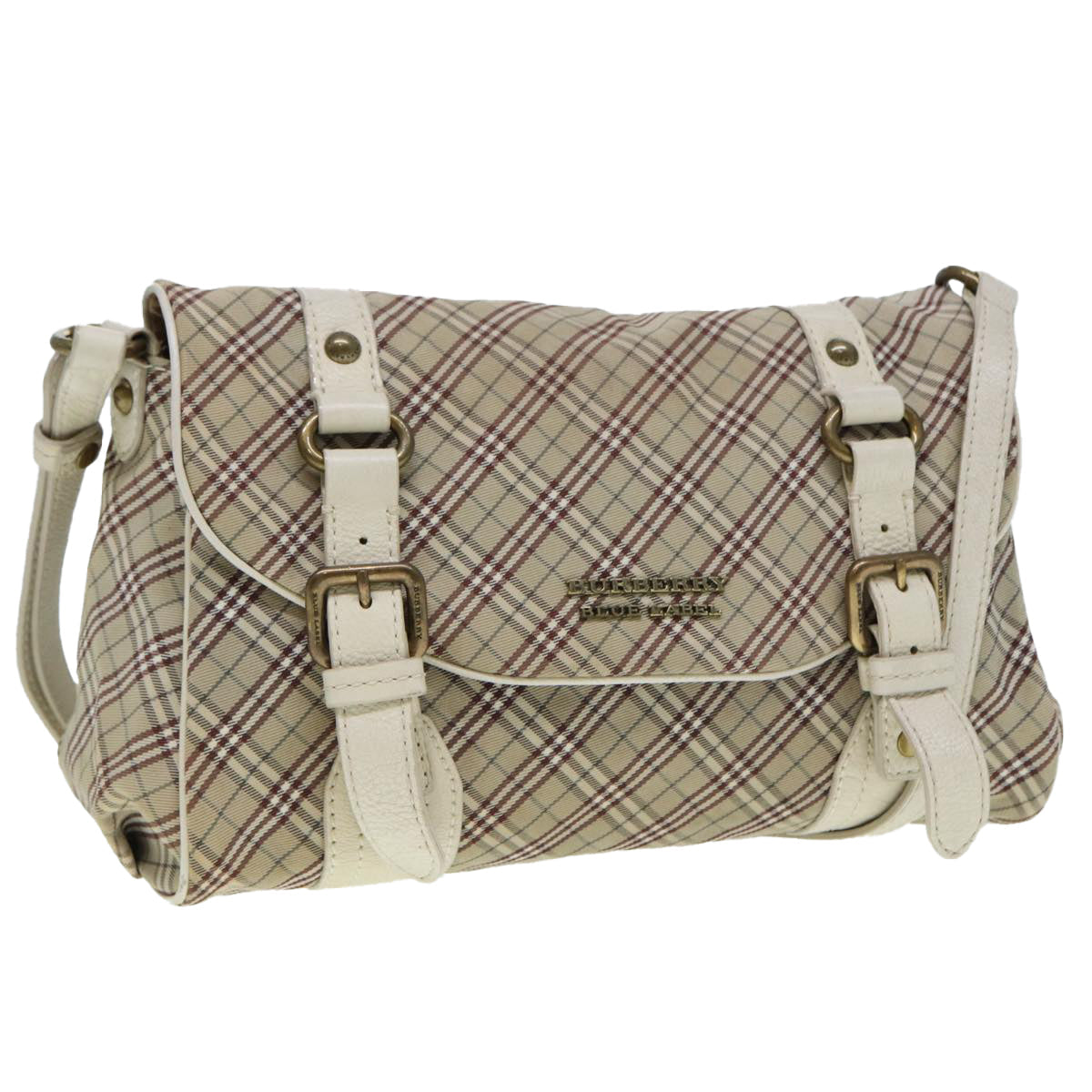 Burberry Nova Label Canvas Beige Shoulder Bag Style 2