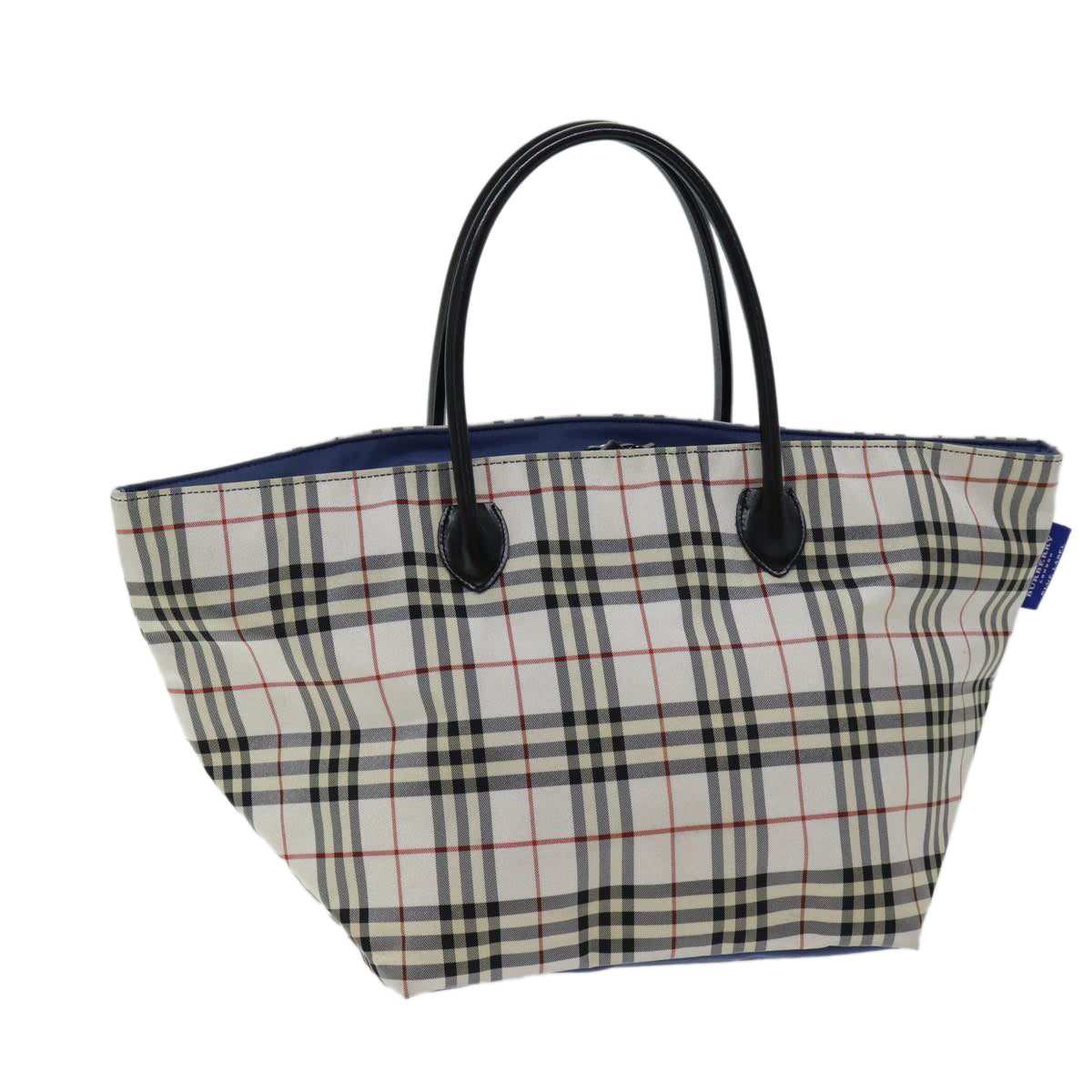 Burberry Nova Label Nylon Blue Tote Bag Style 2