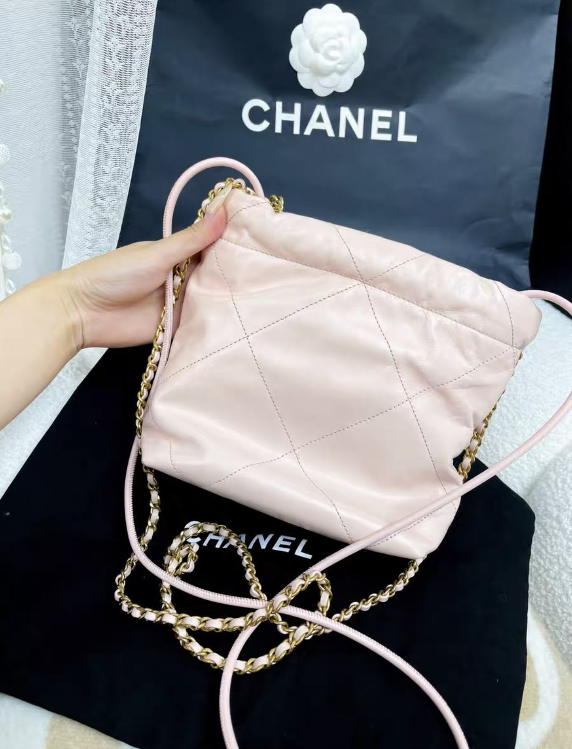 Chanel Luxury Leather Pink Shoulder Bag Style 2 Rovelle Bags