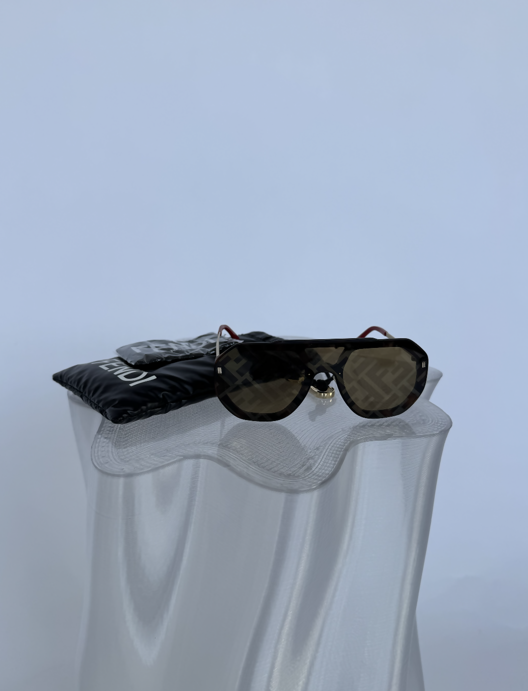 Fendi Eyewear Aviator-Style Logo-Print Sunglasses Rovelle Bags