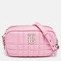 Luxury Burberry Pink Quilted Leather Mini Lola Camera Bag