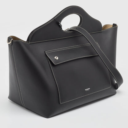 Burberry Medium Soft Leather Black Tote Bag Style 2