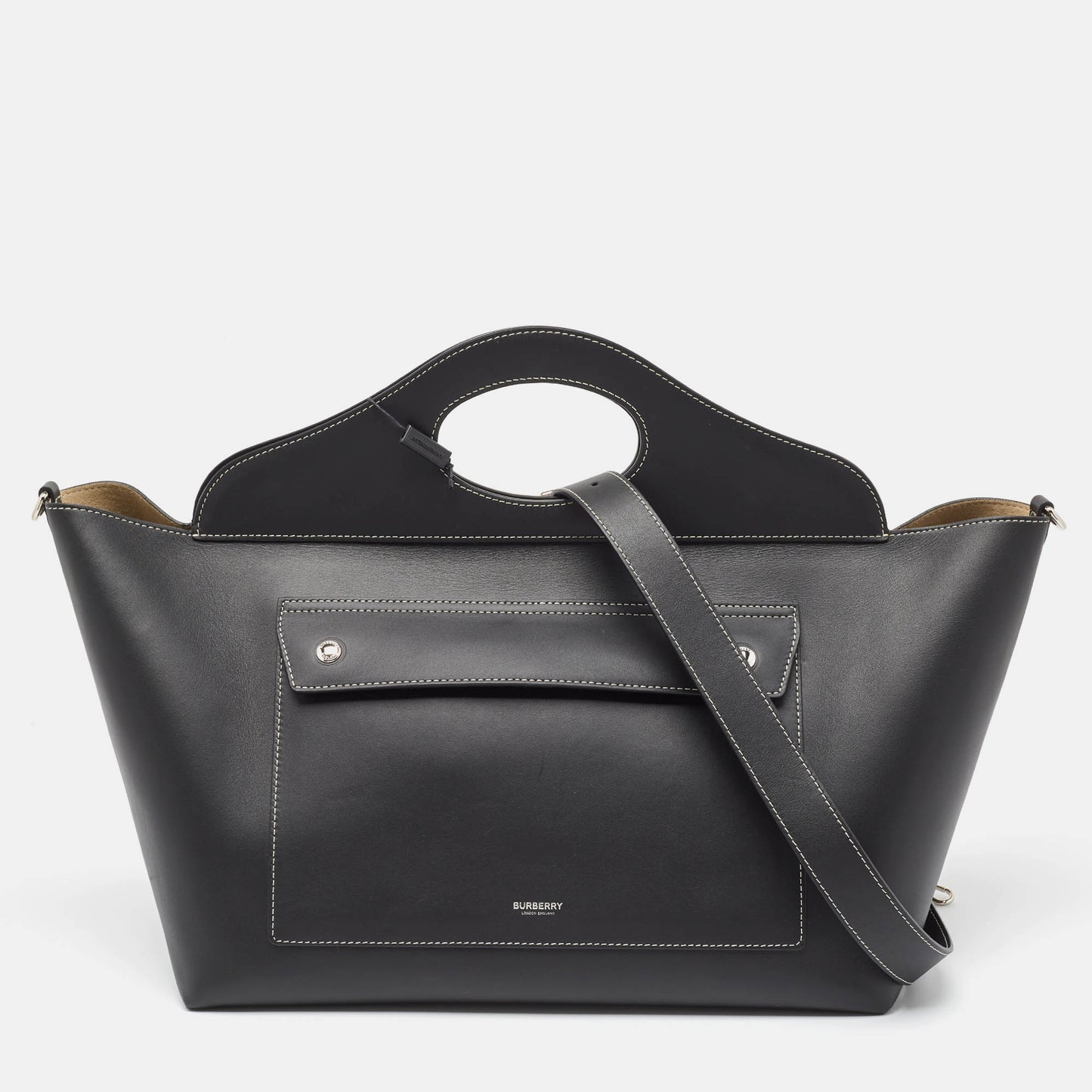Burberry Medium Soft Leather Black Tote Bag Style 2