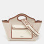Burberry and Small Leather Beige Tote Bag