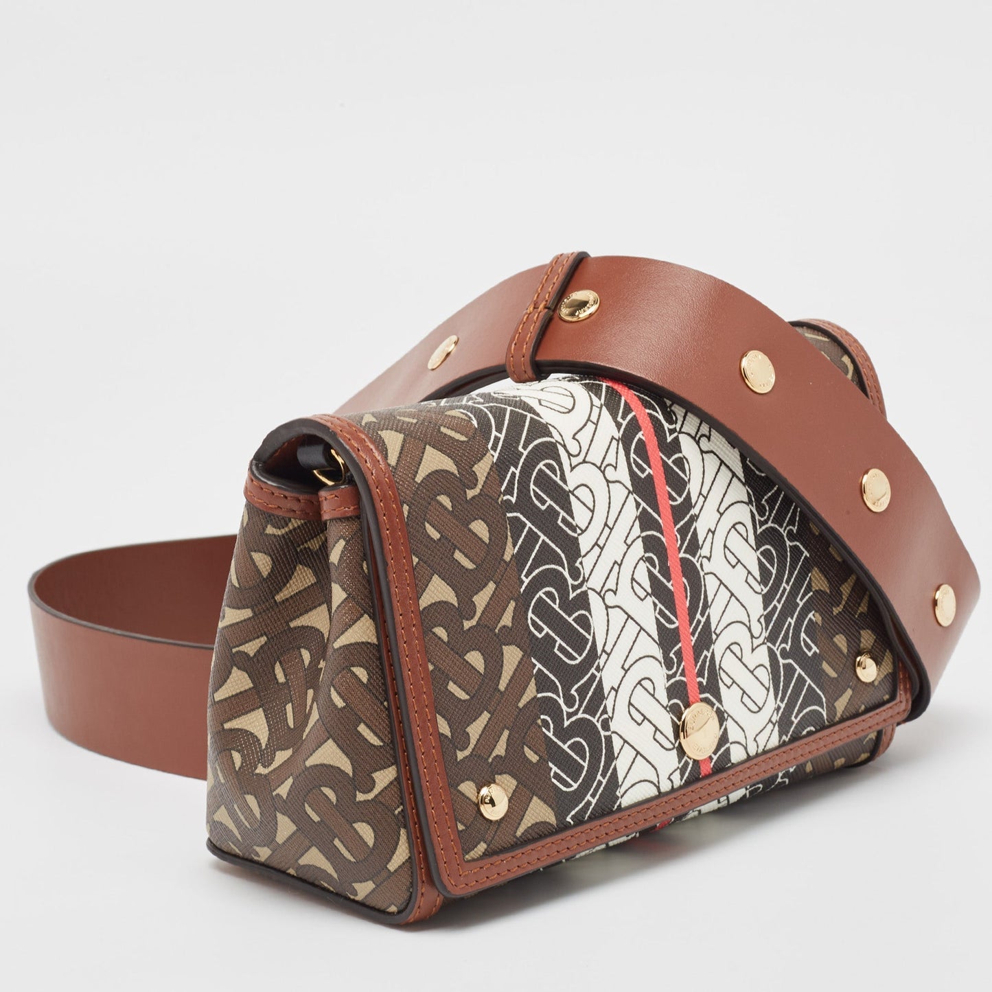 Burberry Coated and Leather Black Crossbody Bag