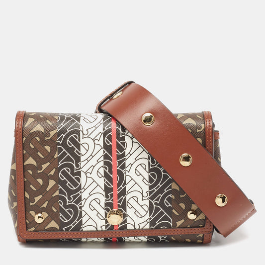 Burberry Coated and Leather Black Crossbody Bag