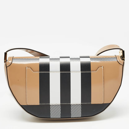 Burberry and Small Leather Beige Shoulder Bag
