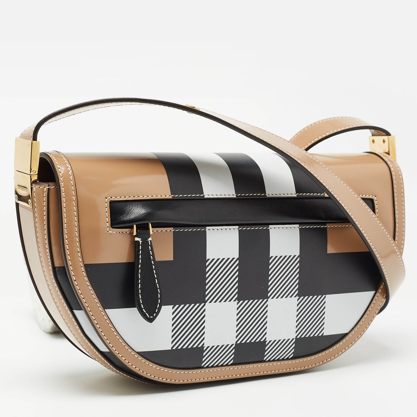 Burberry and Small Leather Beige Shoulder Bag
