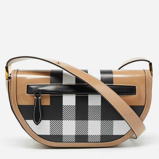 Burberry and Small Leather Beige Shoulder Bag