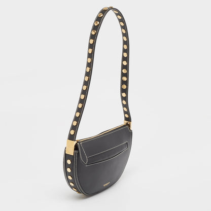 Burberry Mini Studded Leather Black Shoulder Bag