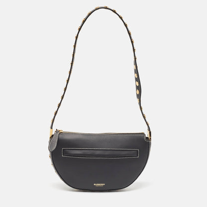Burberry Mini Studded Leather Black Shoulder Bag