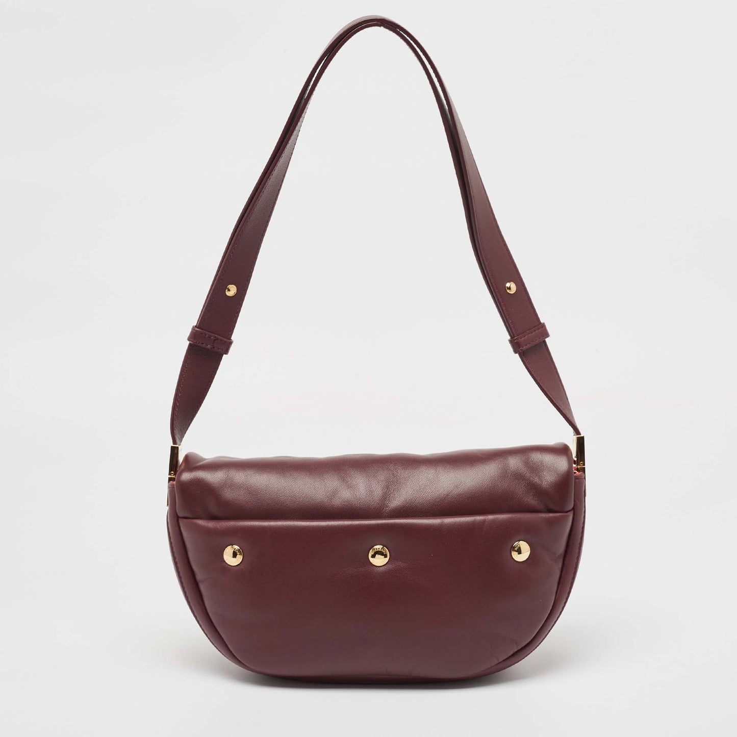 Burberry Maroon Small Leather Red Shoulder Bag