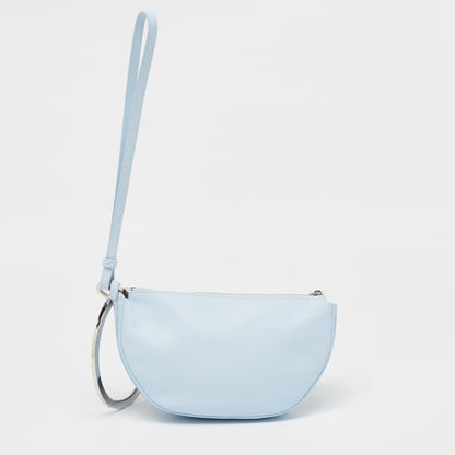 Burberry Pale Mini Leather Blue Clutch Bag