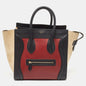 Luxury CELINE Tricolor Leather and Suede Mini Luggage Tote