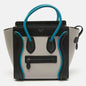Luxury CELINE Tricolor Leather Micro Luggage Tote