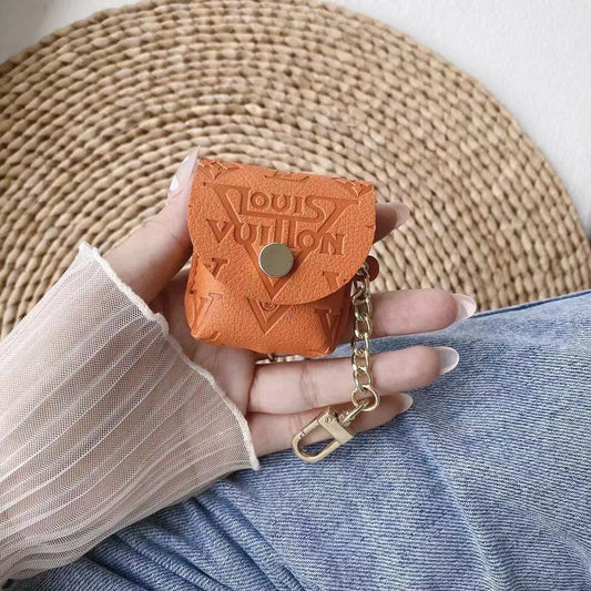 LV Vintage Style Leather AirPods Case for 23 Pro Generation Shop