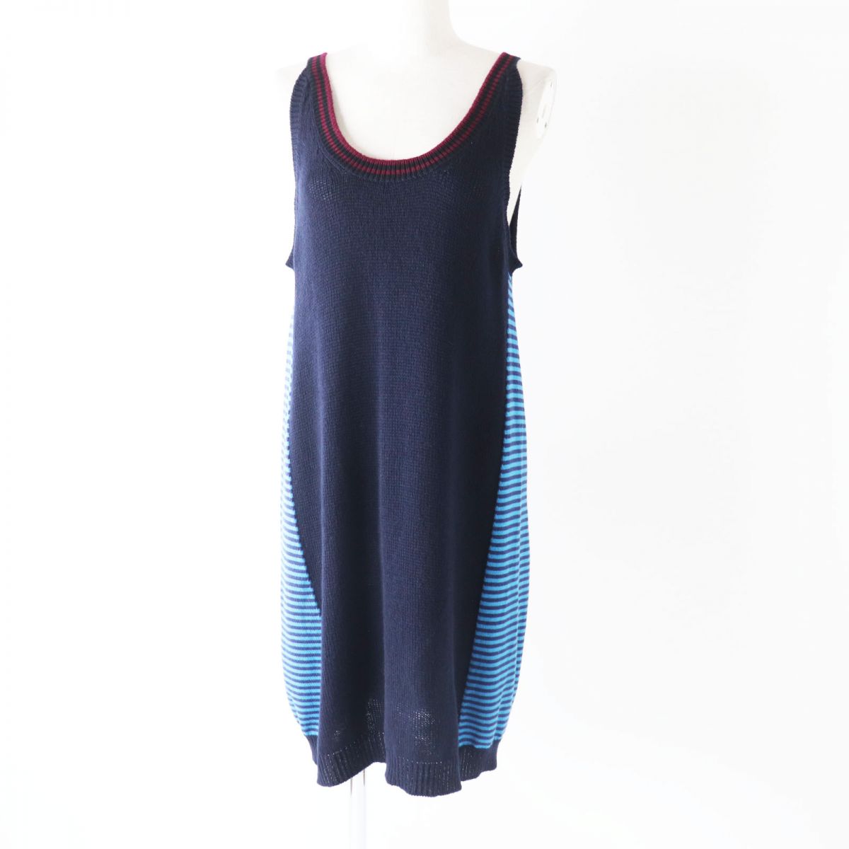 Prada Knit Main 50 Cashmere Main 35 Wool Main 15 Silk Navy X Multi Women 40 Rovelle Bags