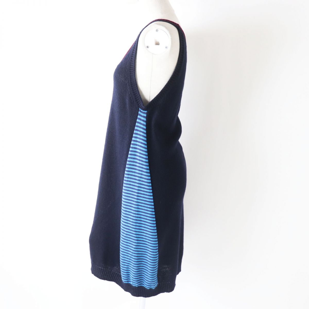 Prada Knit Main 50 Cashmere Main 35 Wool Main 15 Silk Navy X Multi Women 40 Rovelle Bags