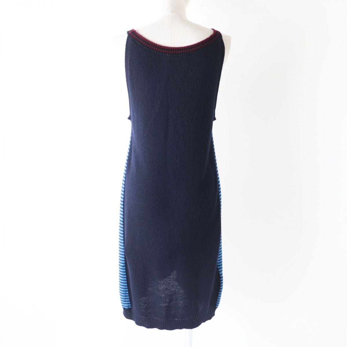 Prada Knit Main 50 Cashmere Main 35 Wool Main 15 Silk Navy X Multi Women 40 Rovelle Bags