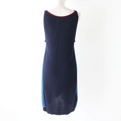 Prada Knit Main 50 Cashmere Main 35 Wool Main 15 Silk Navy X Multi Women 40 Rovelle Bags