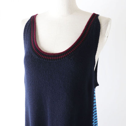 Prada Knit Main 50 Cashmere Main 35 Wool Main 15 Silk Navy X Multi Women 40 Rovelle Bags
