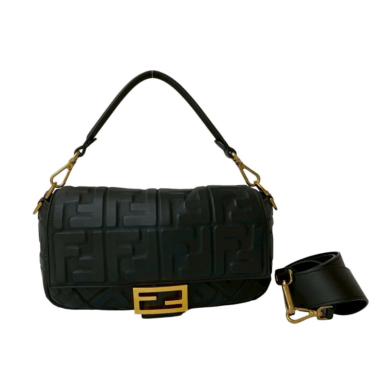 Fendi Mamma Baguette Leather Red Shoulder Bag Leather Rovelle Bags