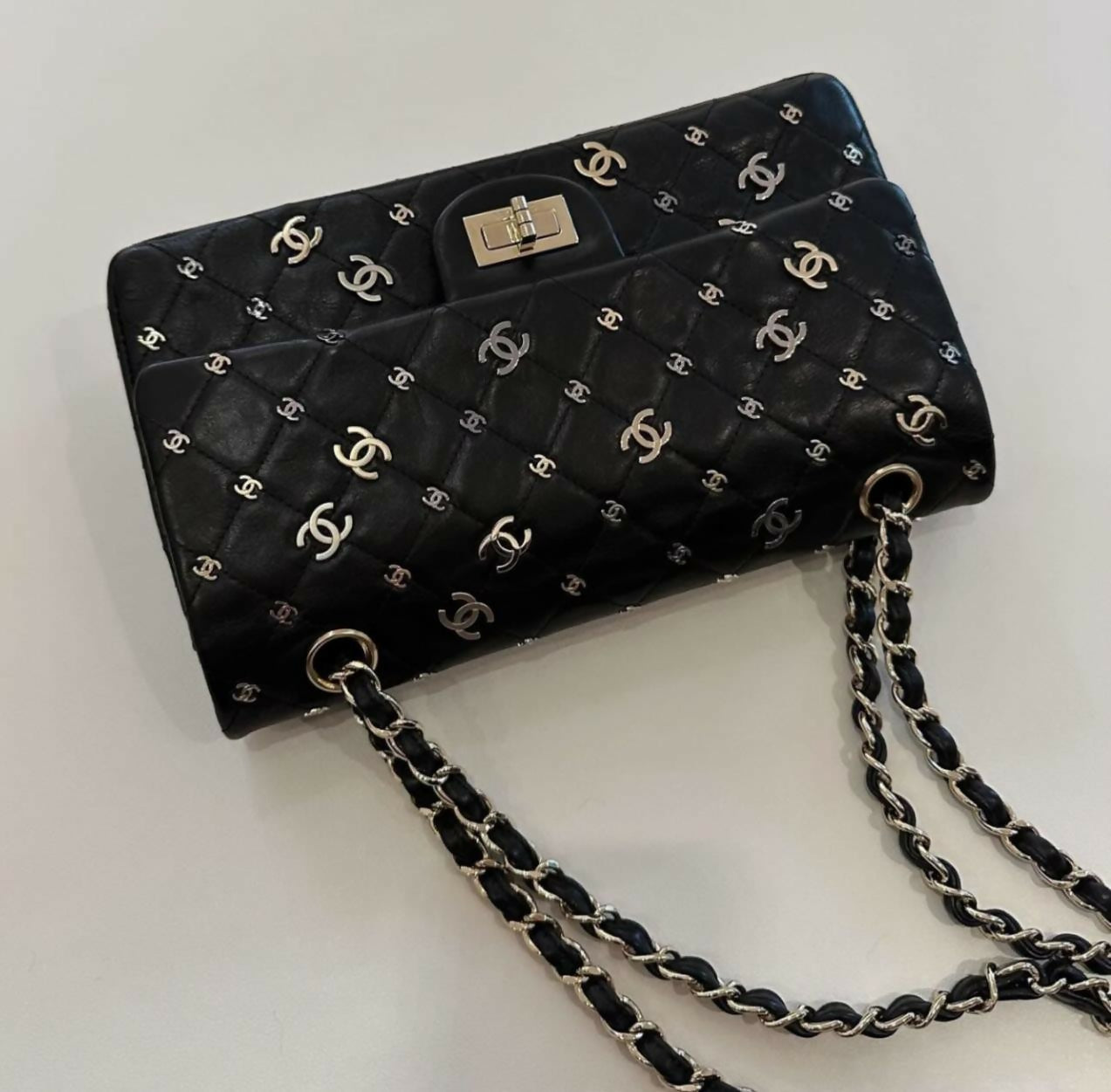 Chanel Medium 2 55 Reissue Punk Cc Charm Flap Bag 2007 Rovelle Bags