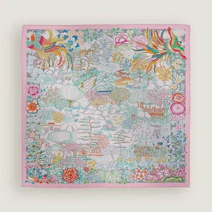 Hermes Mille Feuilles De Soie Double Face Scarf 90