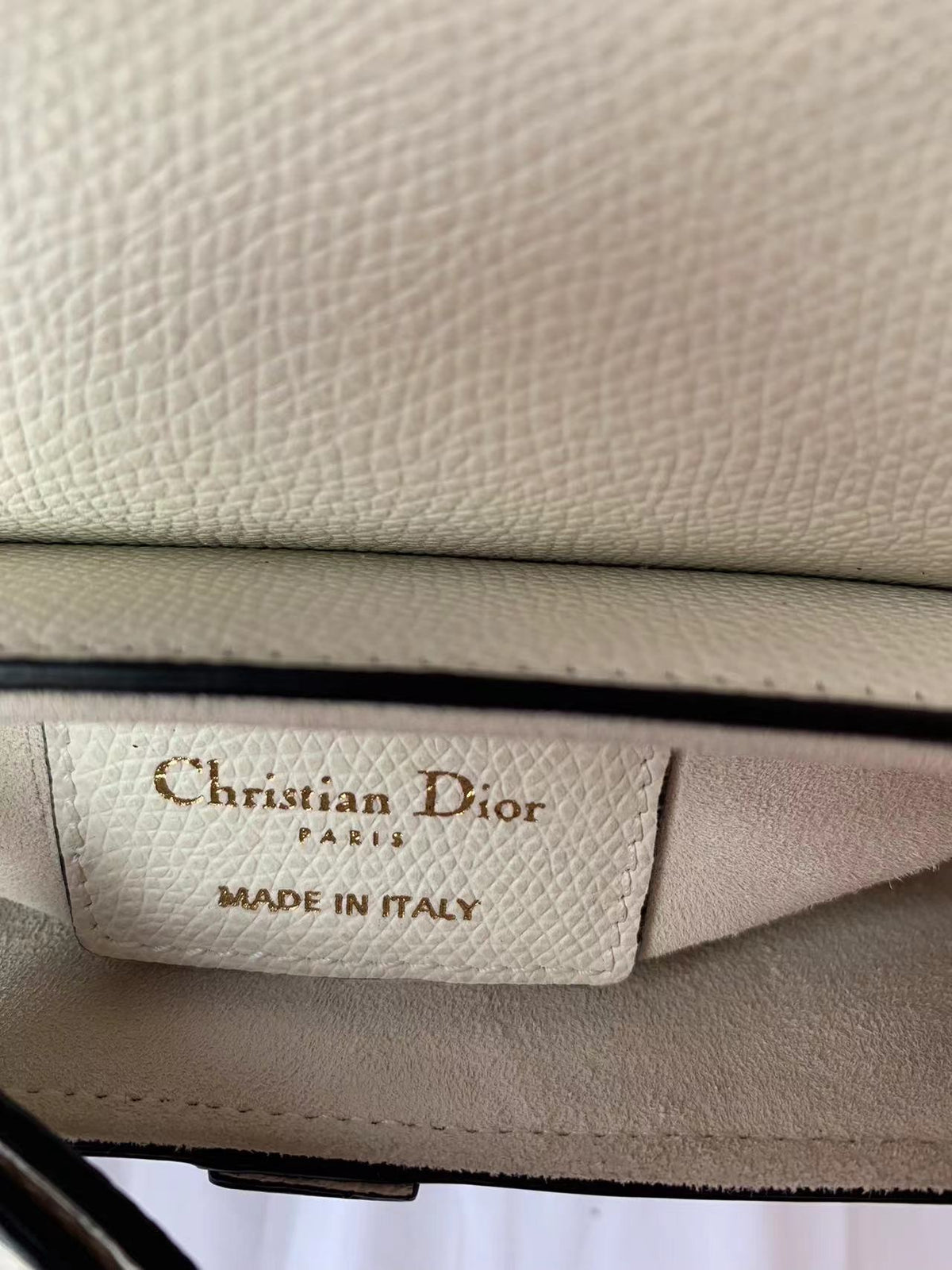 Dior Saddle bag white grain leather mini size Rovelle Bags