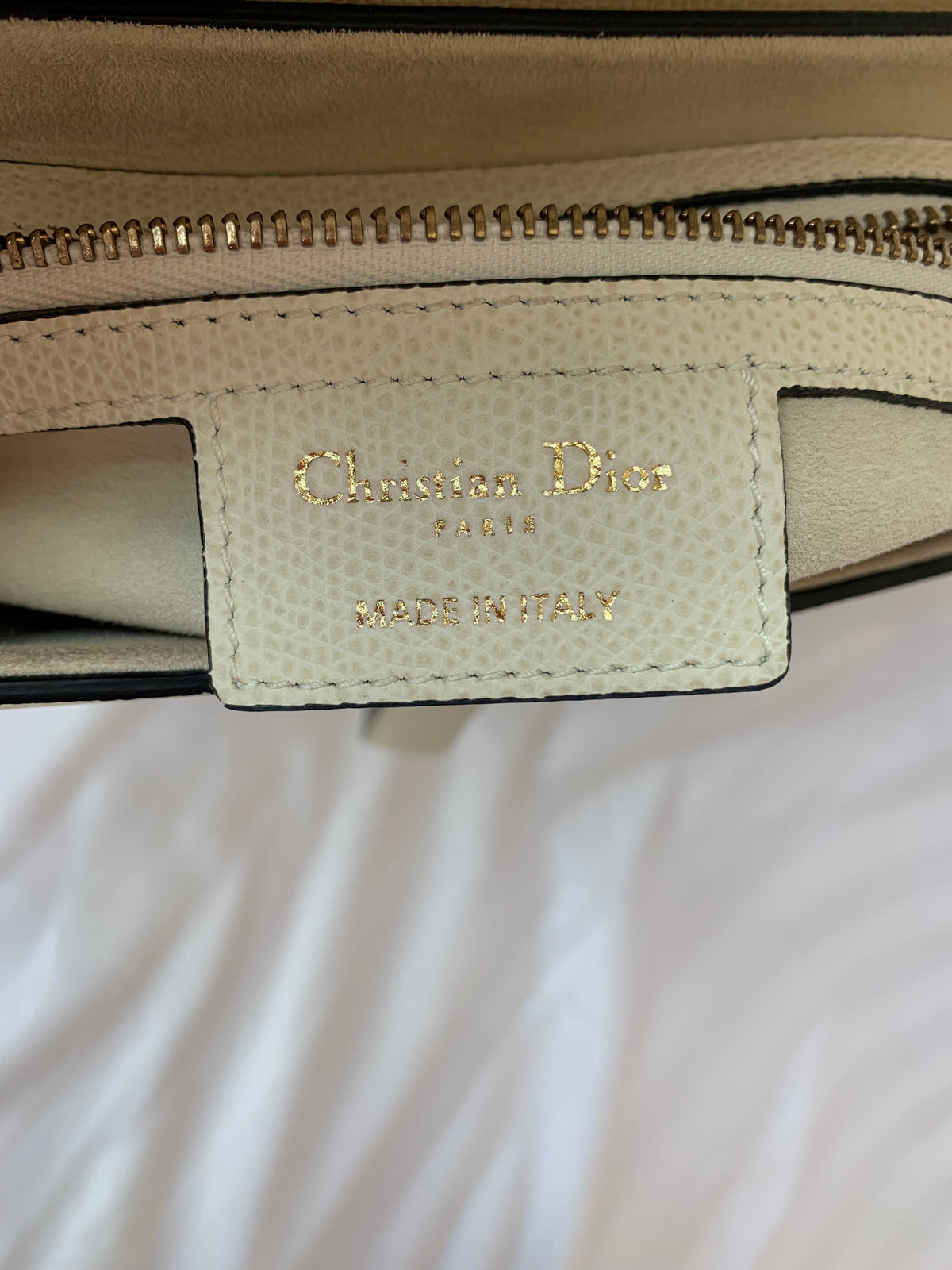 Dior Saddle White Medium Grained Leather Handbag like new Rovelle Bags
