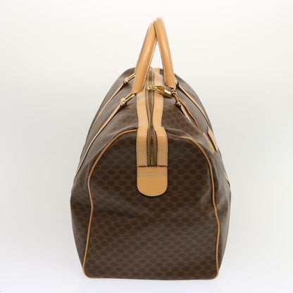 Luxury CELINE Macadam Canvas Boston Bag PVC Brown mr049