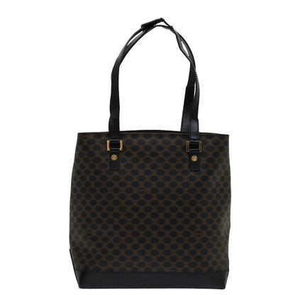 Luxury CELINE Macadam Canvas Tote Bag PVC Black Brown mr055