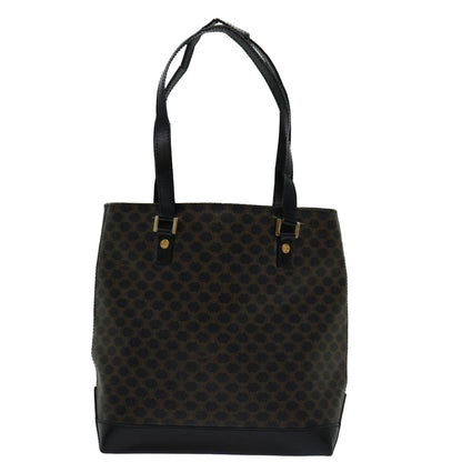 Luxury CELINE Macadam Canvas Tote Bag PVC Black Brown mr055