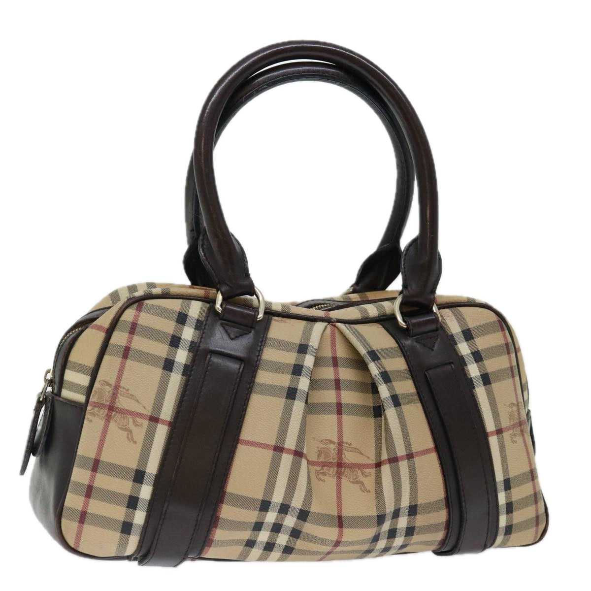 Burberry Nova Auth Leather Beige Handbag Style 5