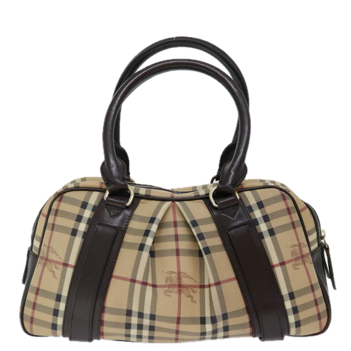 Burberry Nova Auth Leather Beige Handbag Style 5