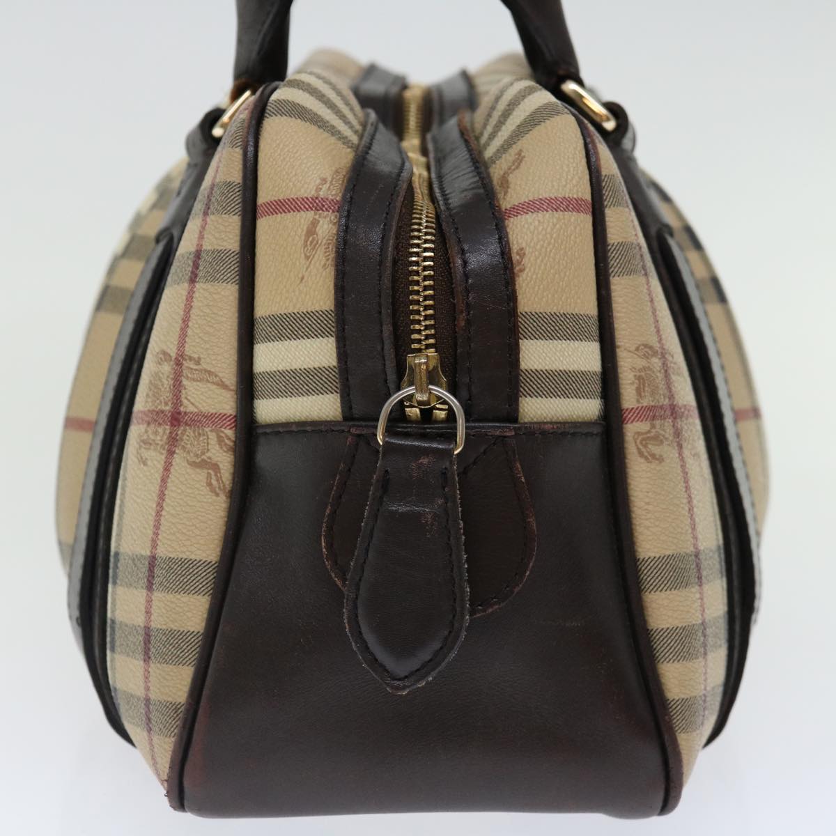 Burberry Nova Auth Leather Beige Handbag Style 5