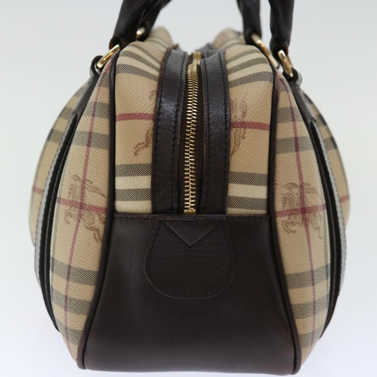 Burberry Nova Auth Leather Beige Handbag Style 5