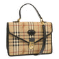 Luxury BurberrySs Nova Check Hand Bag PVC 2way Beige Auth mr100