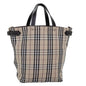 Burberry Nova Label Canvas Beige Handbag Style 5
