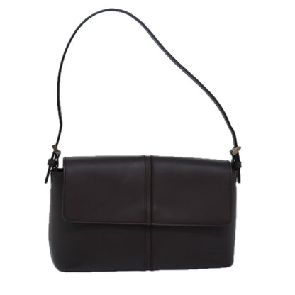 Burberry Auth Leather Brown Shoulder Bag Style 2