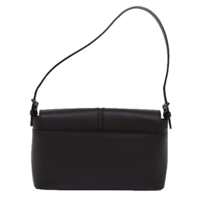 Burberry Auth Leather Brown Shoulder Bag Style 2