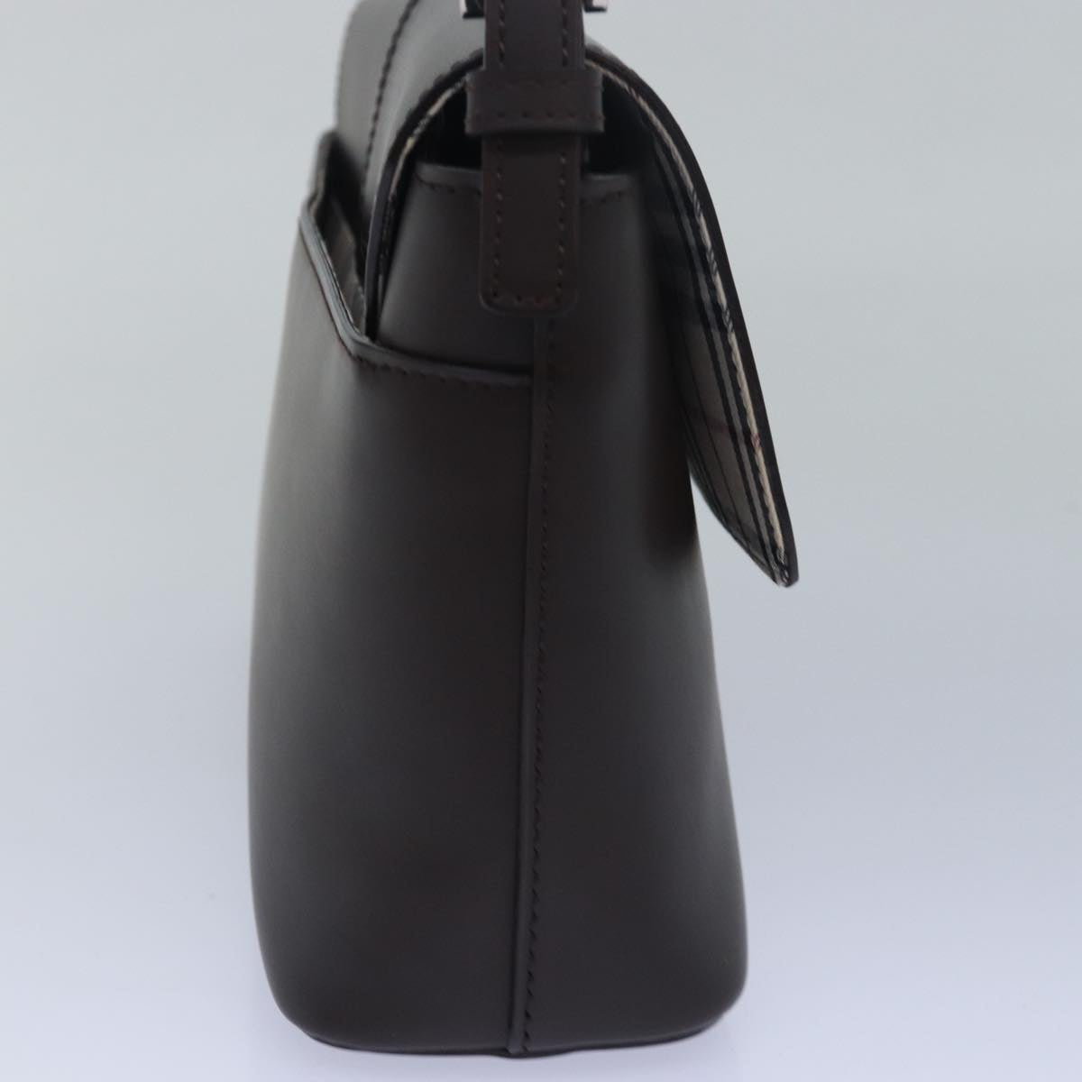 Burberry Auth Leather Brown Shoulder Bag Style 2