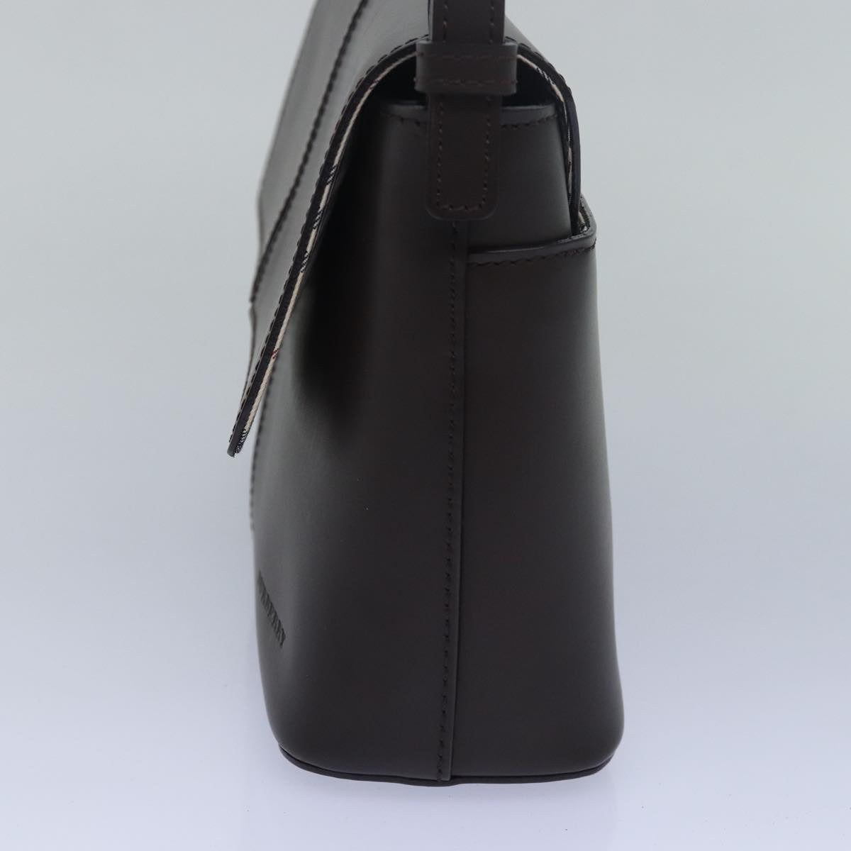 Burberry Auth Leather Brown Shoulder Bag Style 2