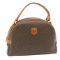 Luxury CELINE Macadam Canvas 2Way Shoulder Hand Bag PVC Leather Brown 34669