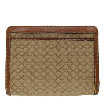 Luxury CELINE Macadam Canvas Clutch Bag Beige ny235