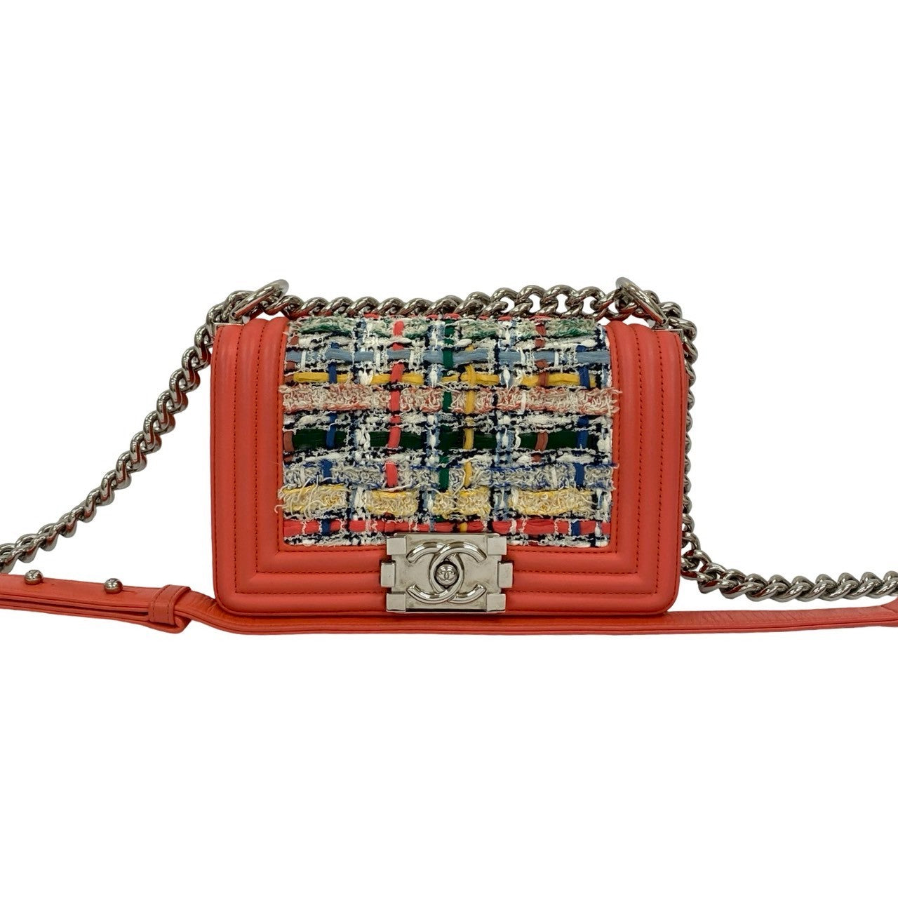 Chanel Boy Chanel Leather Tweed Shoulder Bag Rovelle Bags